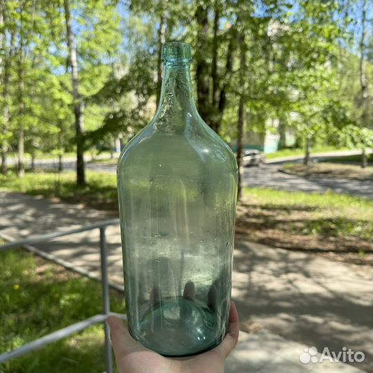 Бутыль бутылка старинная стекло четверть 1л