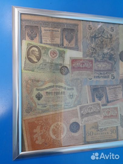 Денежное Панно. Боны, Монеты. Старинные. Оригиналы