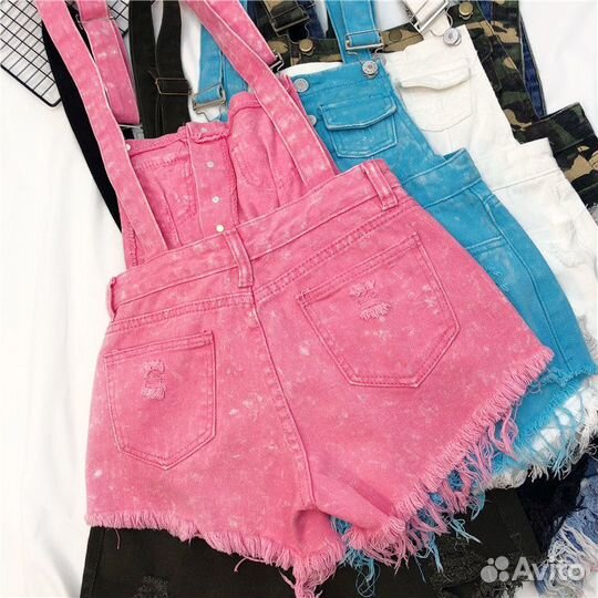 Летний комбинезон джинсовый короткий новый