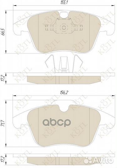 Колодки тормозные дисковые передние к-т ford MO