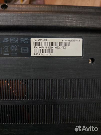 Ноутбук acer aspire e5 573g