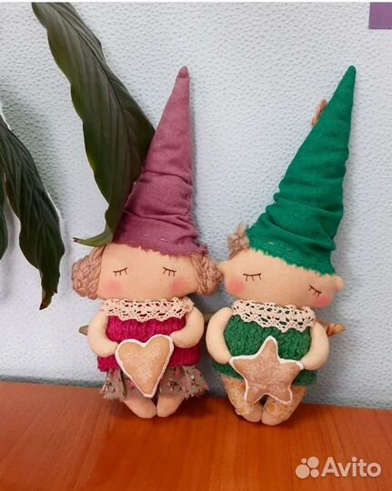 Текстильная интерьерная кукла ручной работы