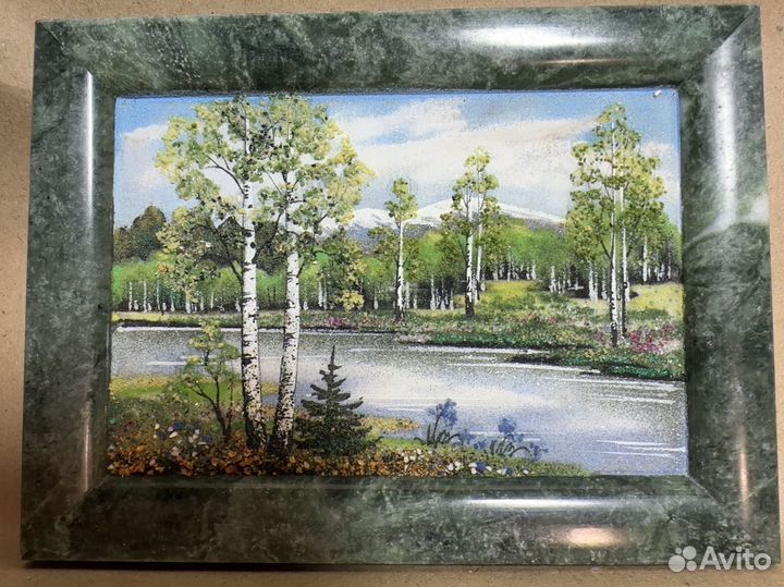 Картина из натурального камня 18.5х13,5 см