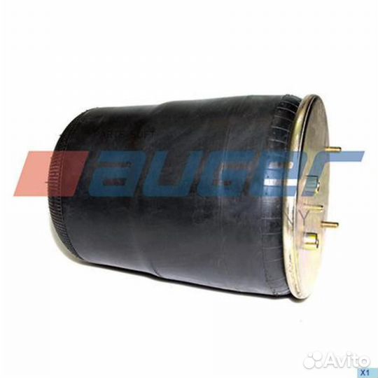 Auger AU 34836-K02 пневмопод со ст. 3шп.M10 треуг., 2 отв.шт.M16. без отбПорш.h135 ст.1отв.M16\DAF95