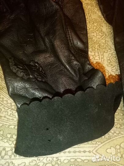 Перчатки натуральная кожа. Длинные