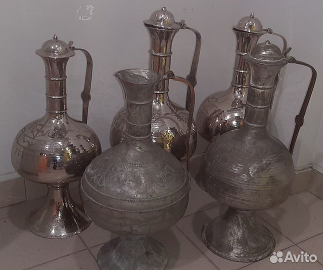 Старинная медная, керамические и деревянная утварь