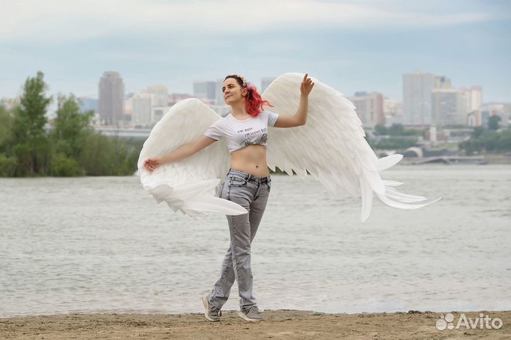 Аренда Белые крылья Ангела большие прокат