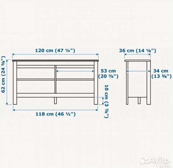 Тумба под телевизор IKEA Брусали