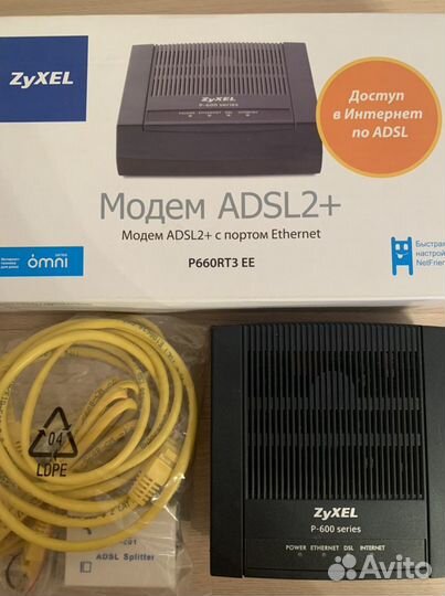 Zyxel Р660rtз ее Модем adsl2+ с портом Ethernet