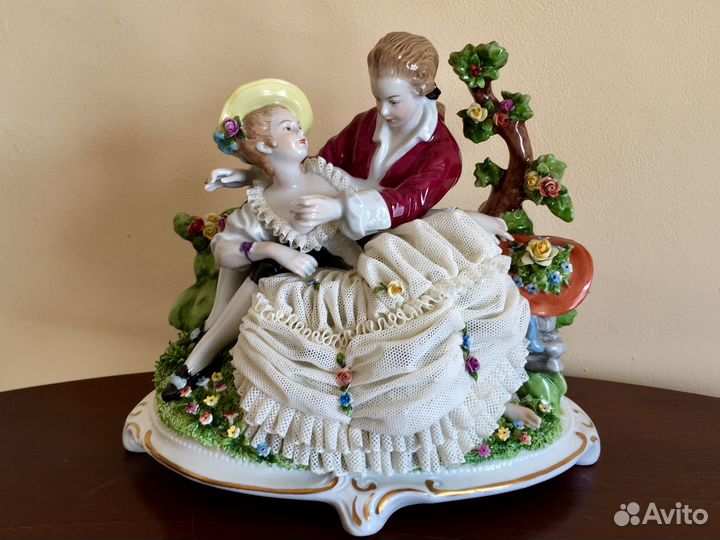 Влюблённые. Кружевной фарфор. Unterweissbach