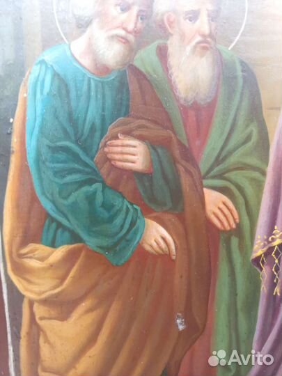 Старинная икона Сергий Радонежский явление Б. М