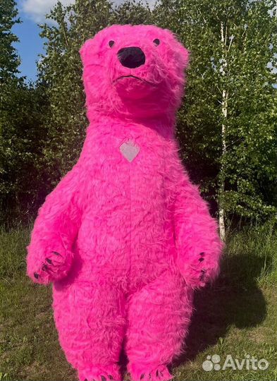 Ростовая кукла Костюм аниматора Розовый медведь