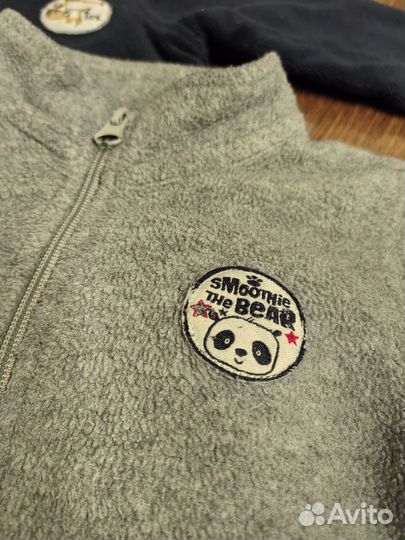 Кофты-толстовки флисовые,комплект 2 шт, для двойни