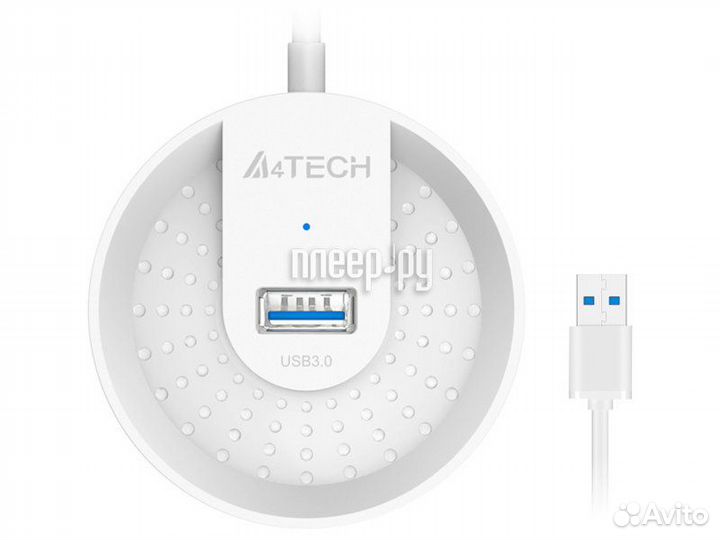 Хаб USB A4Tech USB 3.0 4 ports White HUB-30