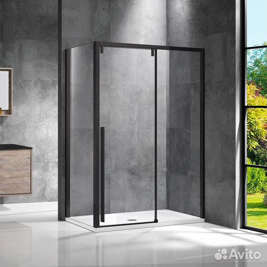 Душ. уголок Vincea 150x80 Черный Lugano vsr-1l801