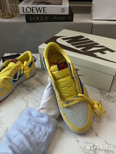 Кроссовки Nike air jordan 1 low travis scott