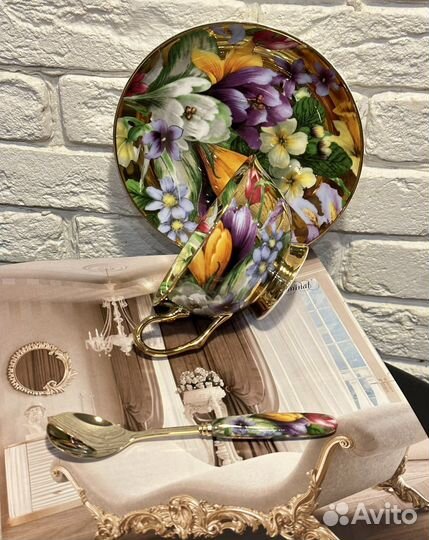 Чайная пара Англия Staffordshire