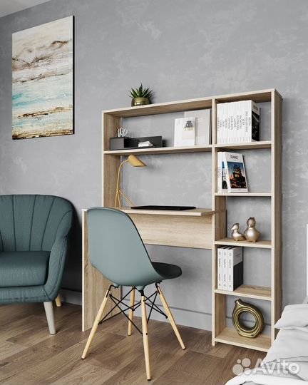 Компьютерный стол со стеллажом