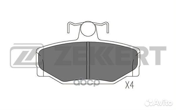 Колодки торм. диск. задн. Volvo 740 84- 760 85