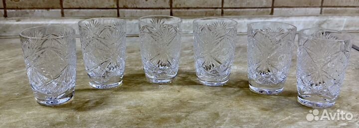 Хрустальные стопки СССР ретро
