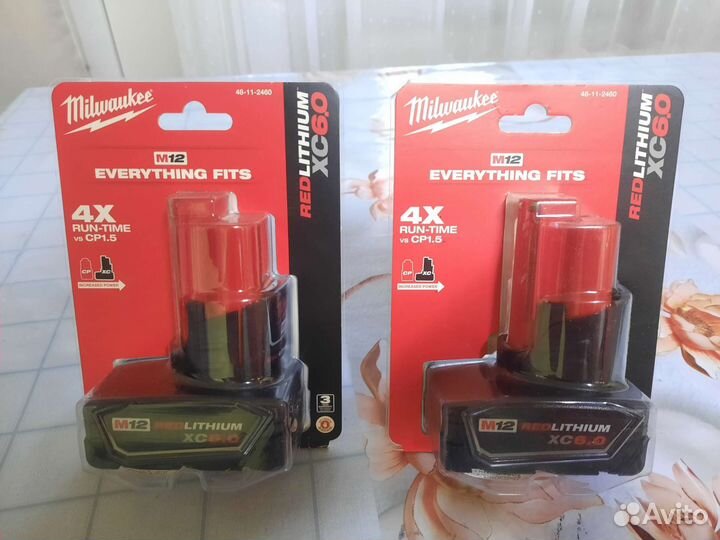 Аккумуляторные батареи Milwaukee 48112460 m12 6Ah