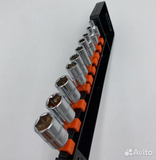 Трещотка 1/4 с шестигранными головками 12шт