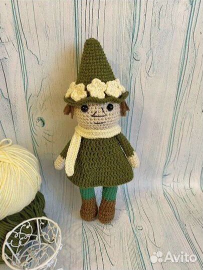 Вязаный муми тролль и снуснумрик игрушки