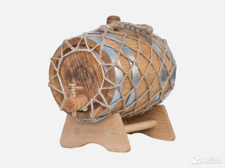 Дубовая бочка под старину, объем 3 литра