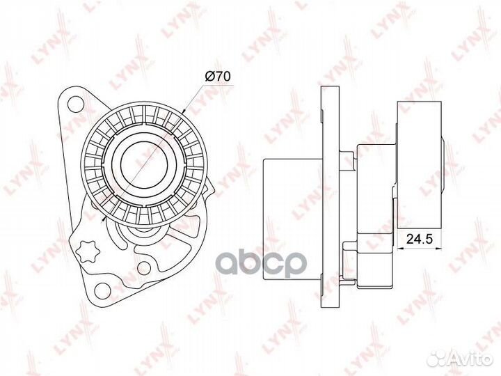 Натяжитель поликлинового ремня PT3119 lynxauto