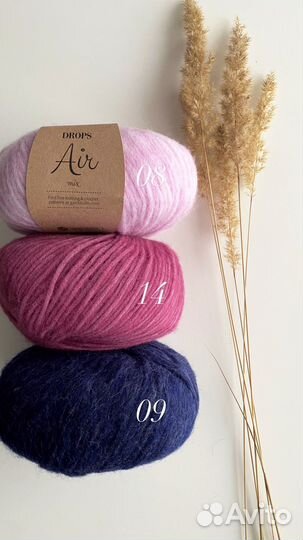 Пряжа drops Brushed Alpaca Silk, Air. Спицы drops