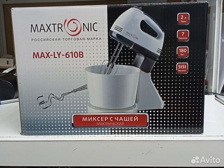 Миксер электрический с чашей Maxtronic