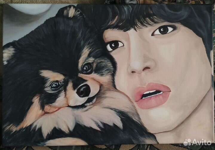 Картина акрилом BTS