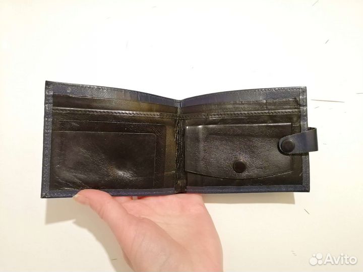 Кошелёк бумажник кожаный, винтаж, Индия, Новый