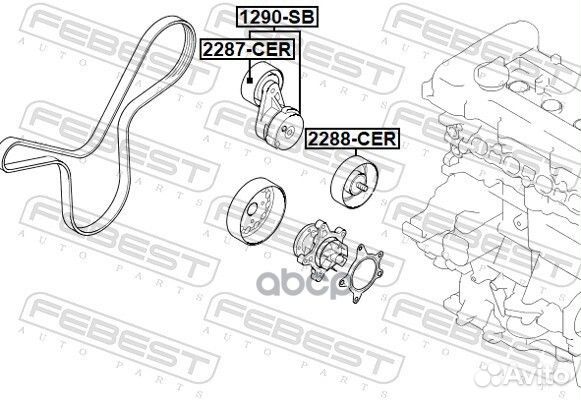 Ролик натяжной c механизмом натяжения Hyundai