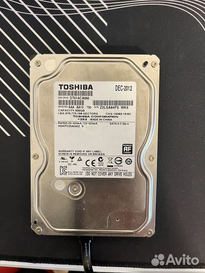 Жесткий диск 500 гб HDD Toshiba