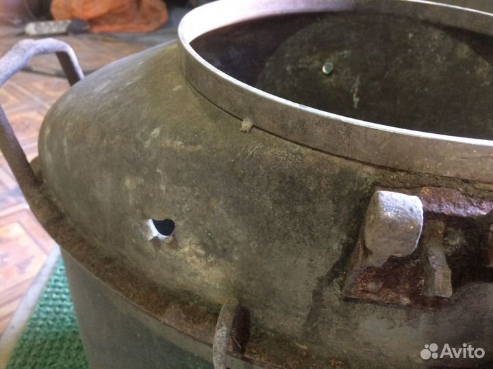 Варочный никелевый бак полевой кухни 1929г Чехия
