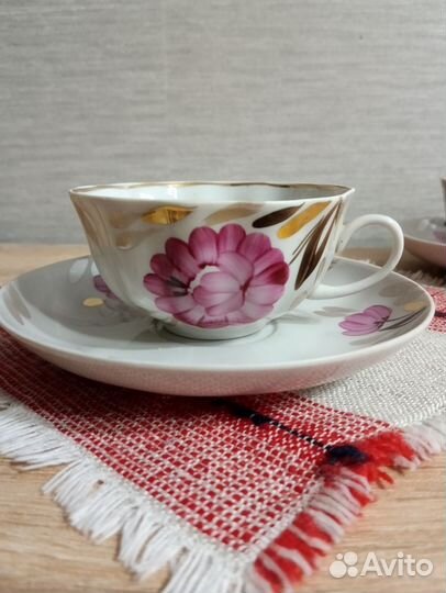 Чайные пары, молочник Дулево СССР