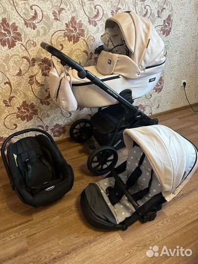 Коляска 3в1 Riko Basic Montana Бежевый