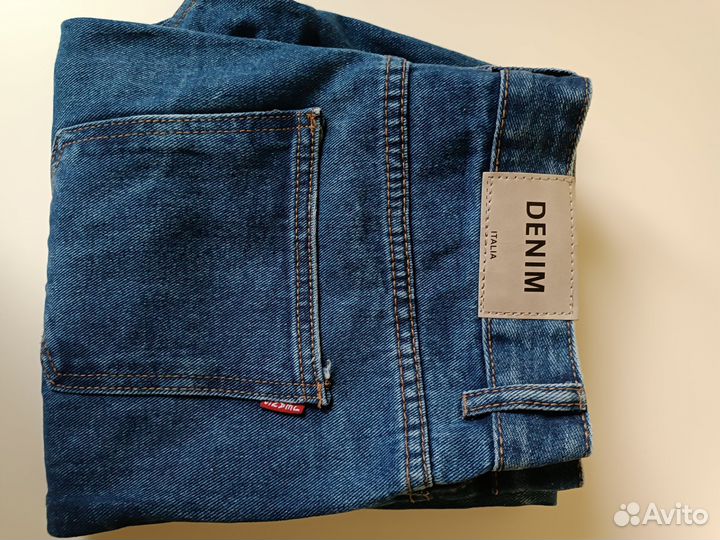 Джинсы Denim синие в отличном состоянии 48