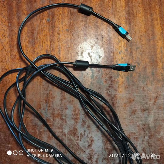 Кабель usb tipe A/tipe B