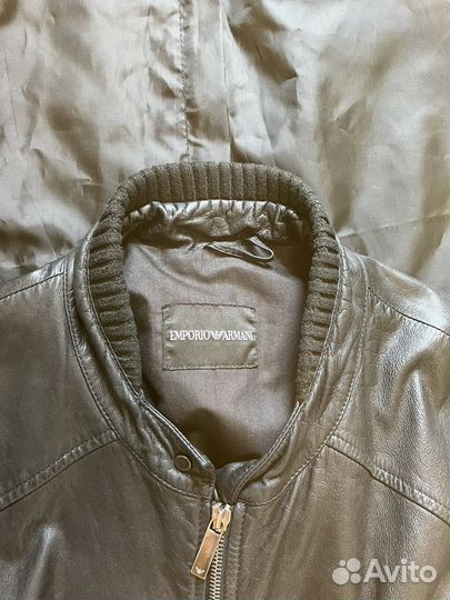 Кожаный бомбер armani 52