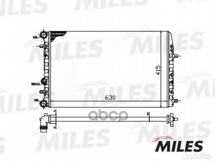 Acrm042 Радиатор VAG polo / fabia 1.2-2.0/1.4TD