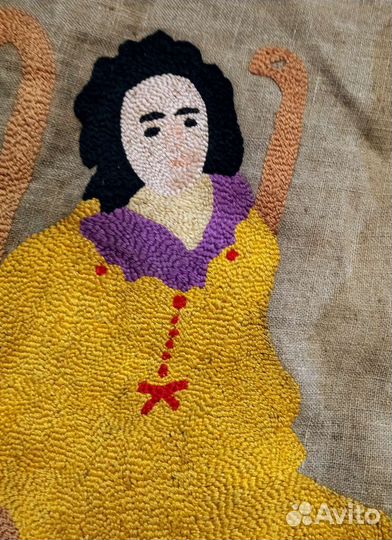 Настенный коврик вышивка 19 век