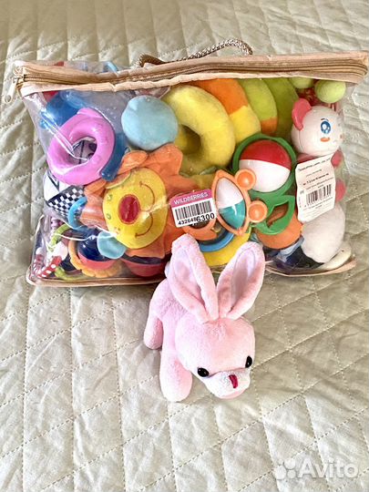 Игрушки погремушки грызунки пакетом