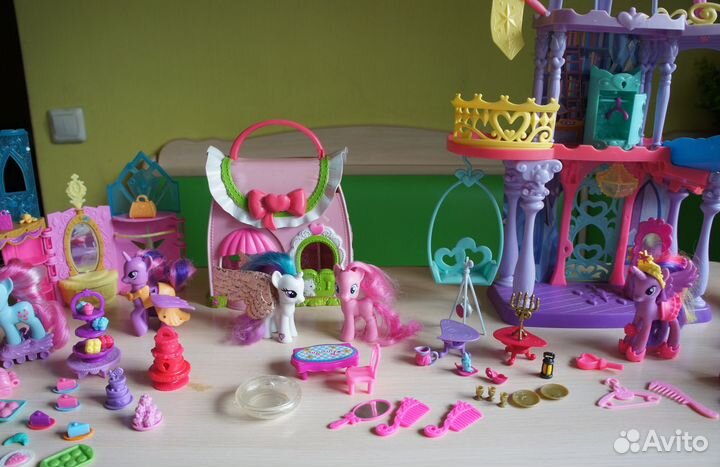 Замки+домики+аксессуары пони и лошадки MLP пакетом