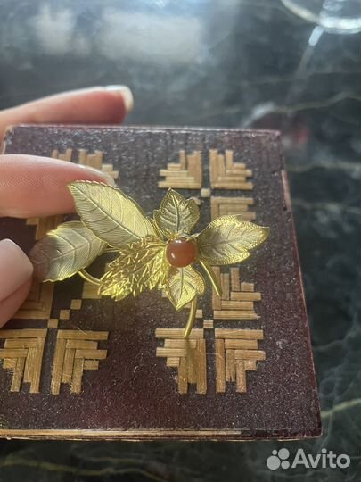 Брошь СССР цветок