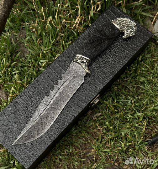 Нож арлан из дамасской стали