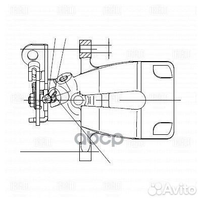 Суппорт задний левый Renault Megane II (02) d34