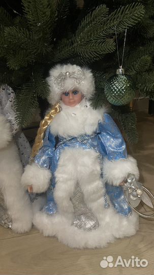 Дед мороз и снегурочка под елку фигурки