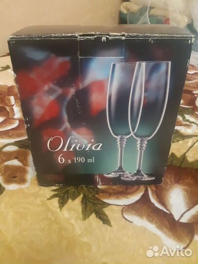 Фужеры бокалы для шампанского Оливия (Olivia) 6 шт